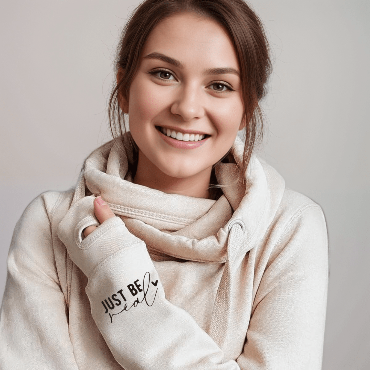 “You Don’t Have to Be Perfect” Cowl-Neck Hoodie - FullFab