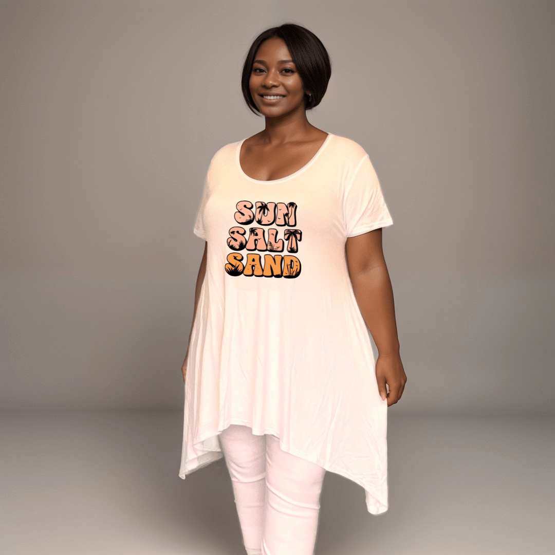 Sun Sand Salt Hanky Hem Swing Top - FullFab