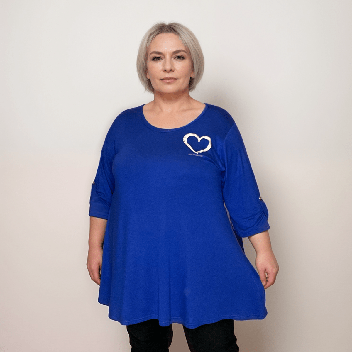 SWING TOP WITH HEART MOTIF - FullFab