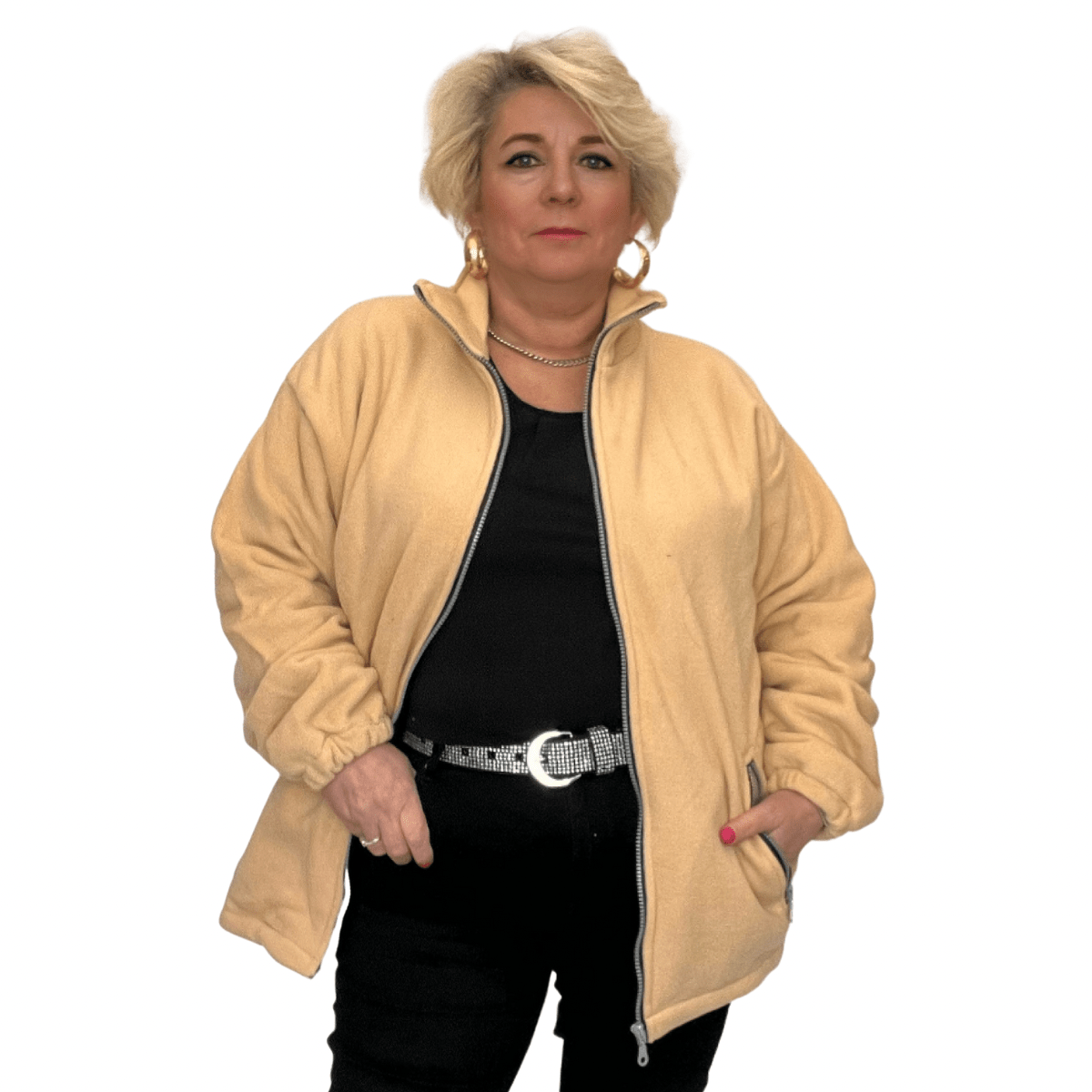 ROCKTHOSECURVES ZIP UP LONG SLEEVE THICK POLAR FLEECE JACKET - FullFab