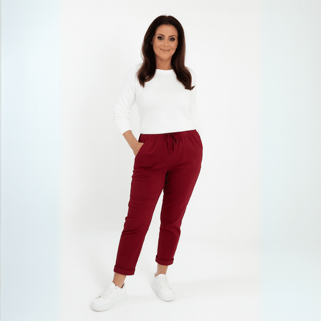 Stretchy Plain Trousers / Jeans with Side Pockets - FullFab