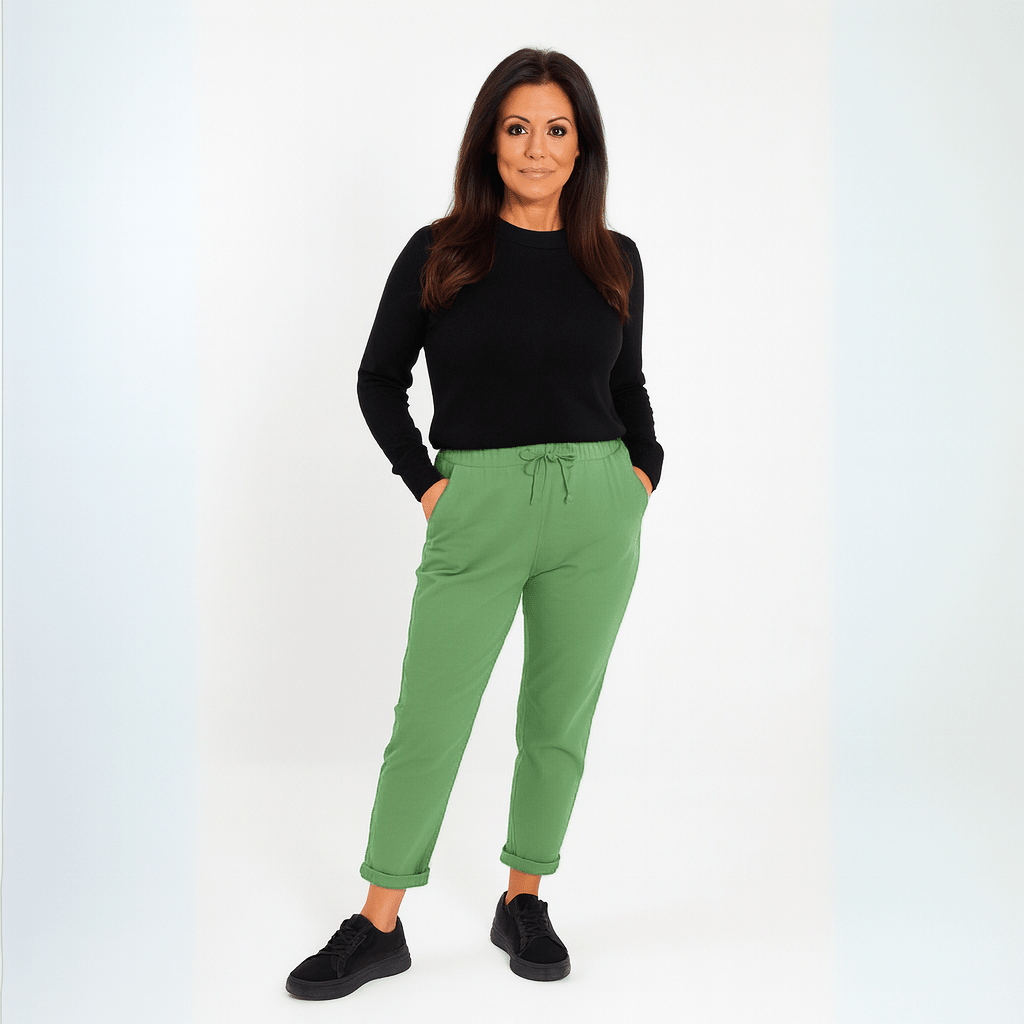 Stretchy Plain Trousers / Jeans with Side Pockets - FullFab