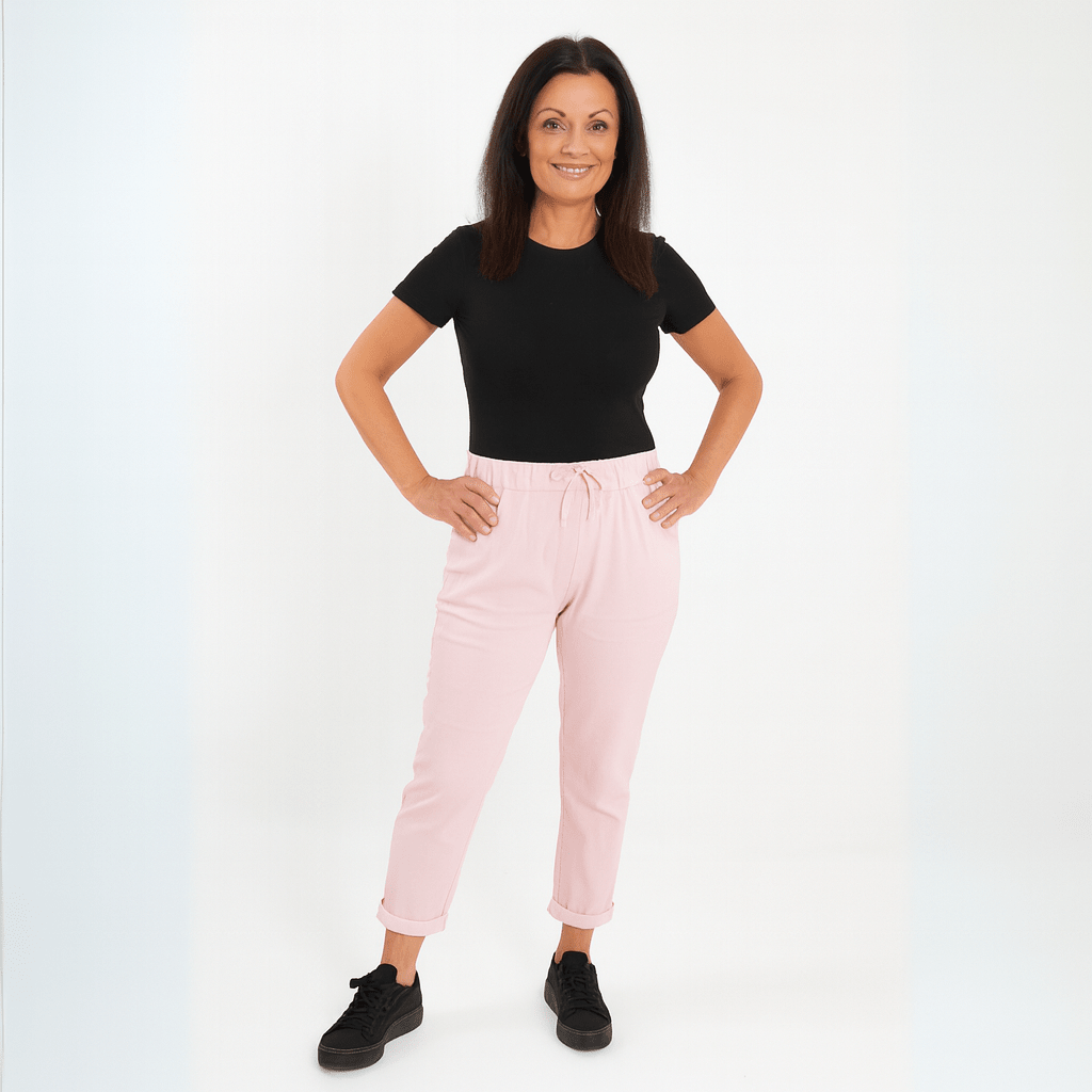 Stretchy Plain Trousers / Jeans with Side Pockets - FullFab
