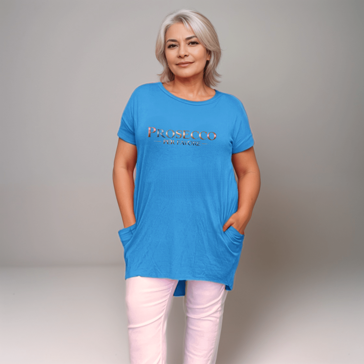 “Prosecco Per Favore” Long-Pocket T-Shirt - FullFab