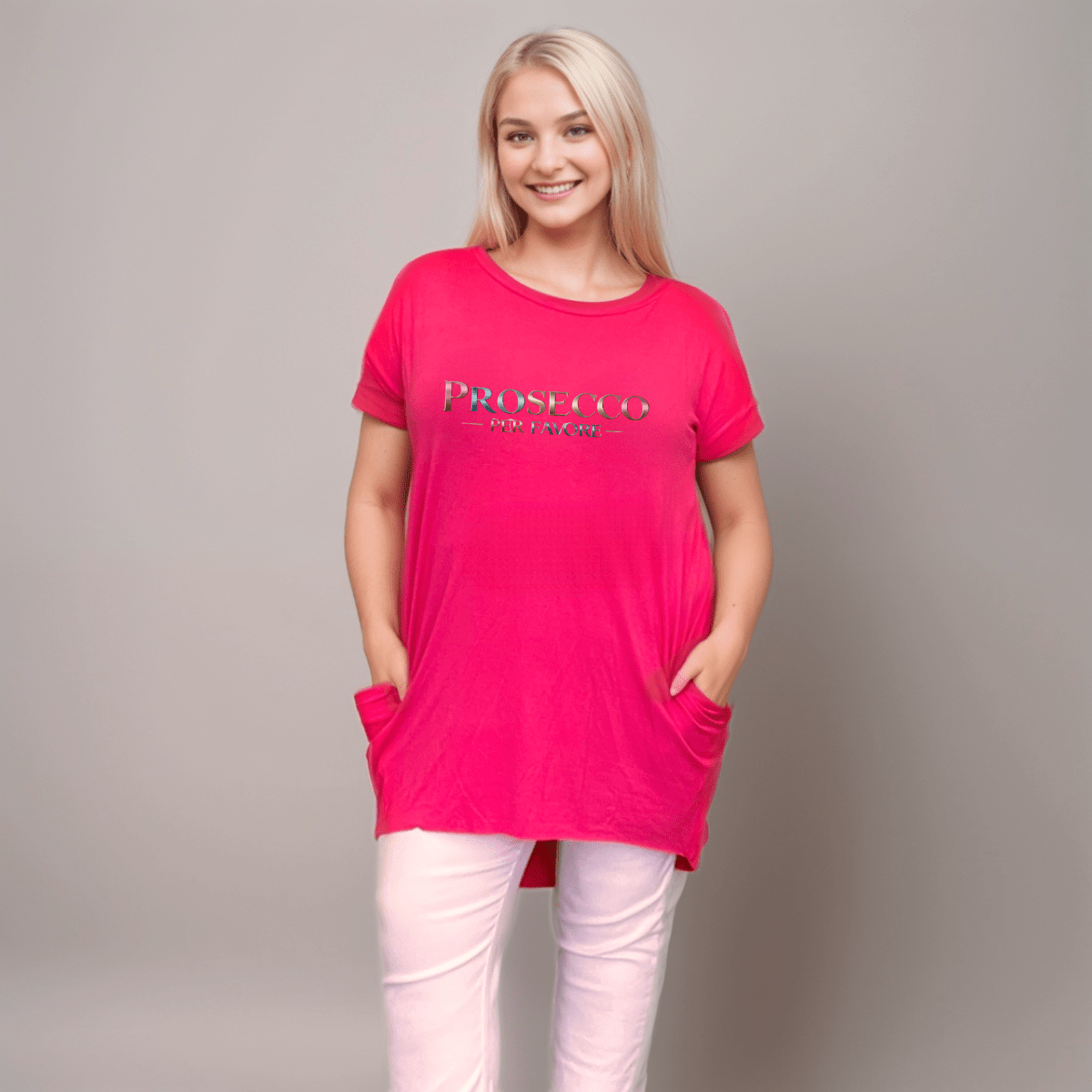 “Prosecco Per Favore” Long-Pocket T-Shirt - FullFab