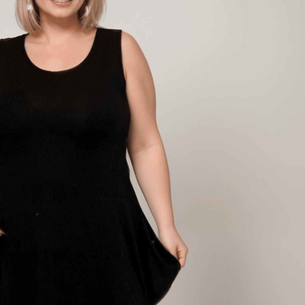 ROCKTHOSECURVES SLEEVELESS T-SHIRT DRESS SUMMER CASUAL STYLE - FullFab