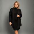 Sequin Foil Covered Longer Length Waterfall Jacket - FullFab