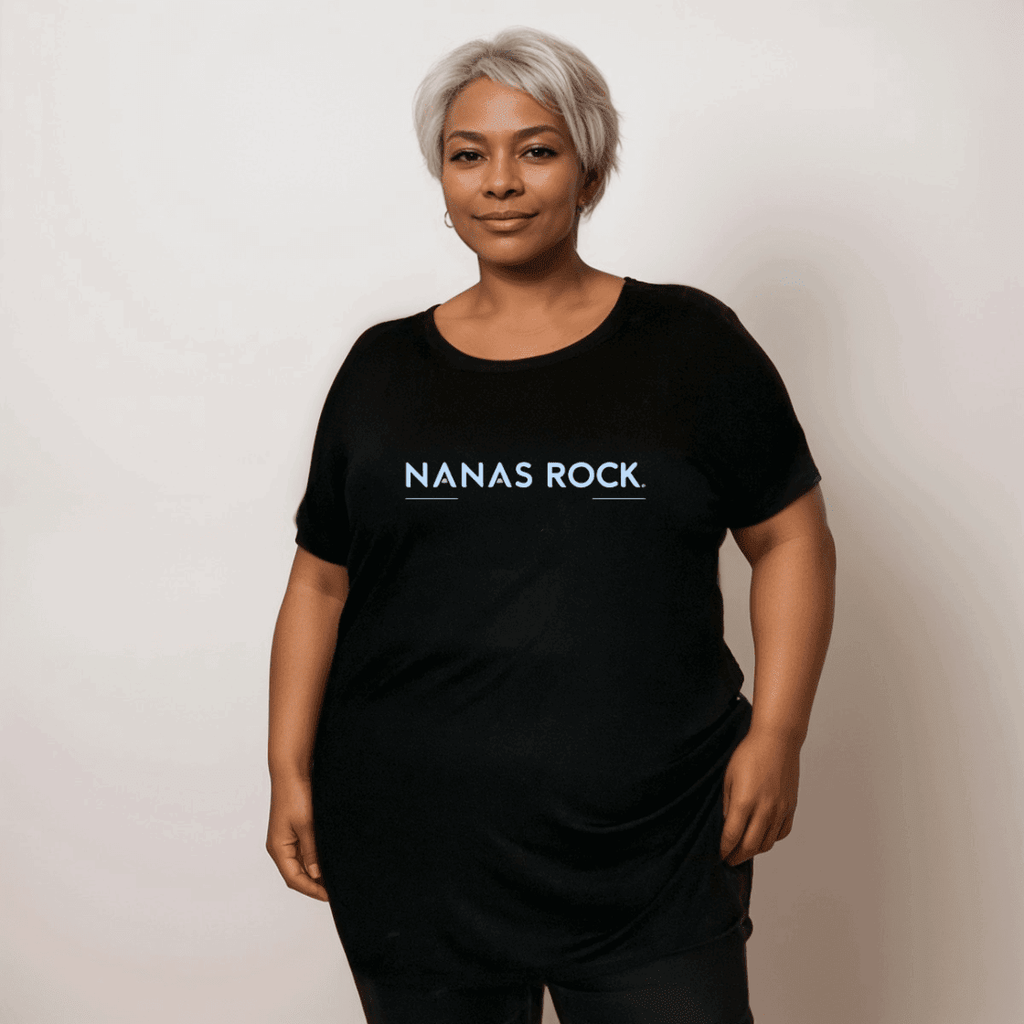 BLACK PASTEL LOGO NANAS ROCK LOGO T-SHIRT - FullFab