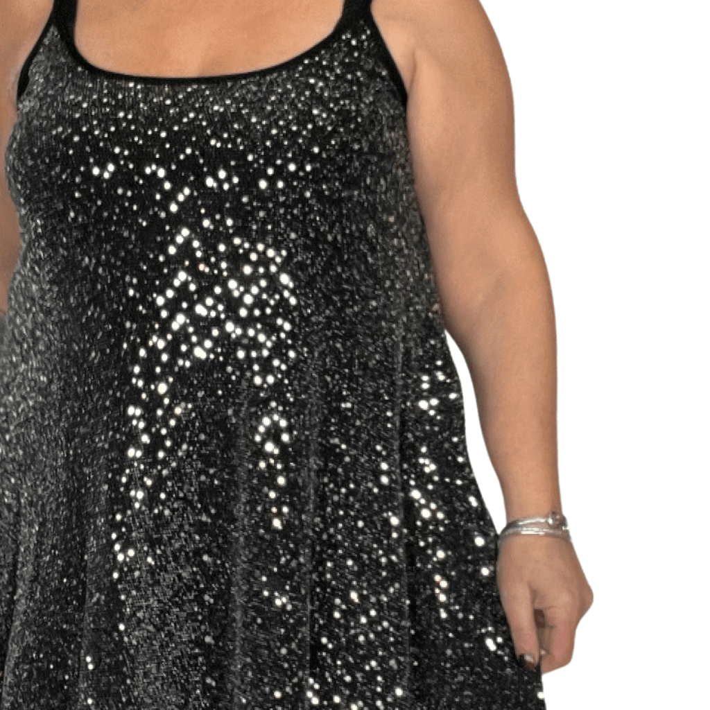 ROCKTHOSECURVES SEQUIN STRAPPY LONG LENGTH SWING TOP PARTY STYLE - FullFab
