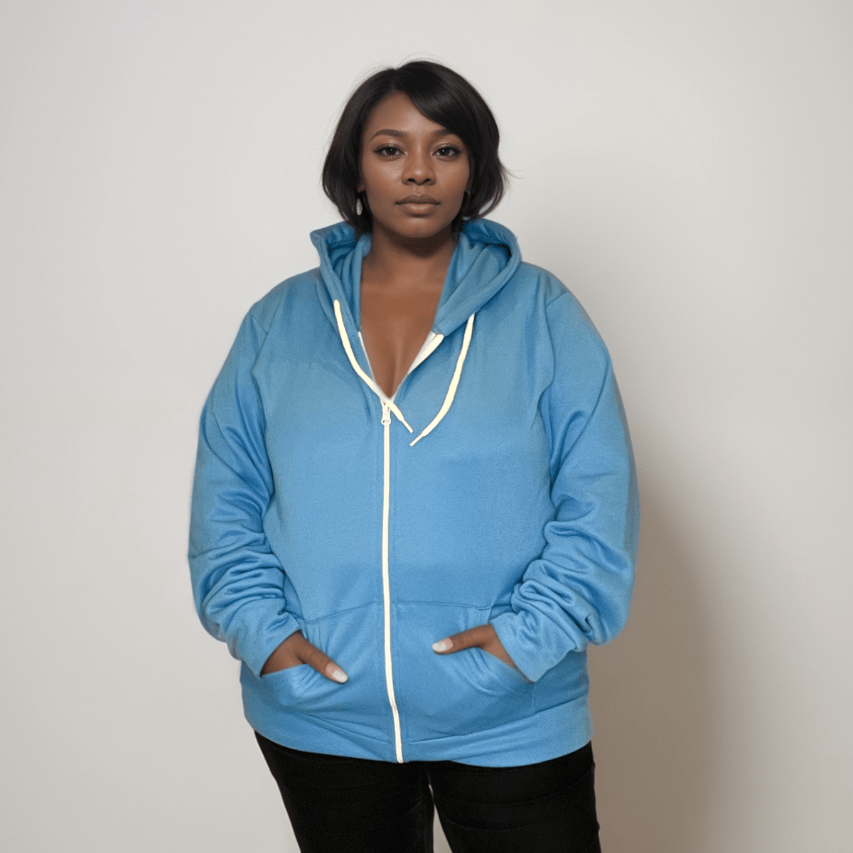 ZIP UP HOODIE PLUS SIZE JACKET - FullFab