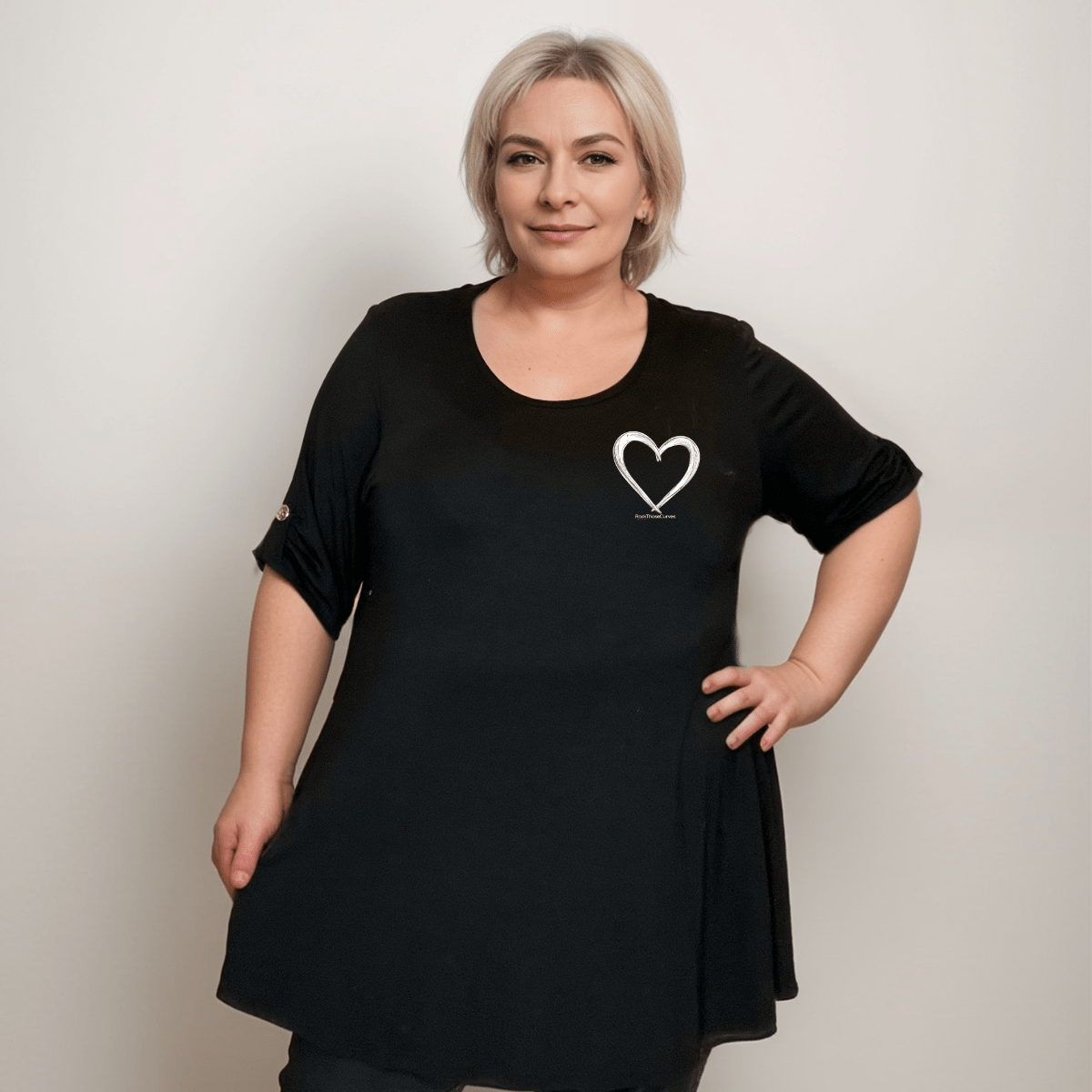 SWING TOP WITH HEART MOTIF - FullFab