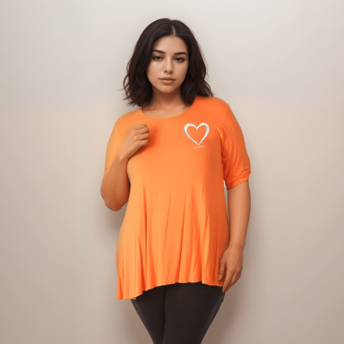 SWING TOP WITH HEART MOTIF - FullFab