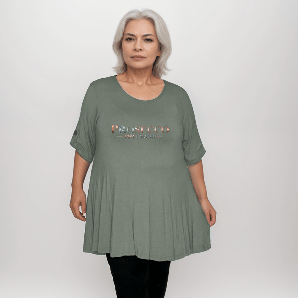 Prosecco Per Favore Button Sleeve Swing Top