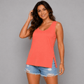 Viscose Sleeveless Cut Side Vest / T-shirt - FullFab