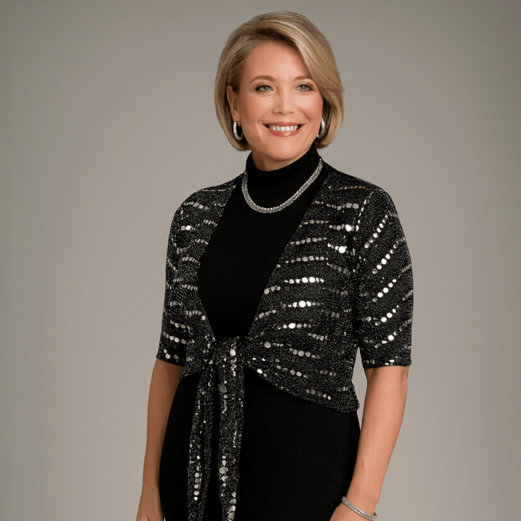 Sparkly Sequin 1/2 Sleeve Bolero / Shrug - FullFab