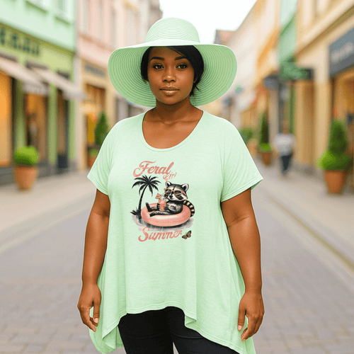 Feral Girl Summer Hanky Hem Swing Top - FullFab