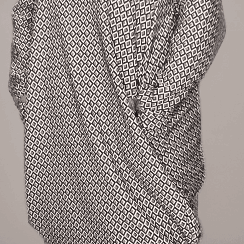 Grey Diamond Thick Pocket Dress - FullFab