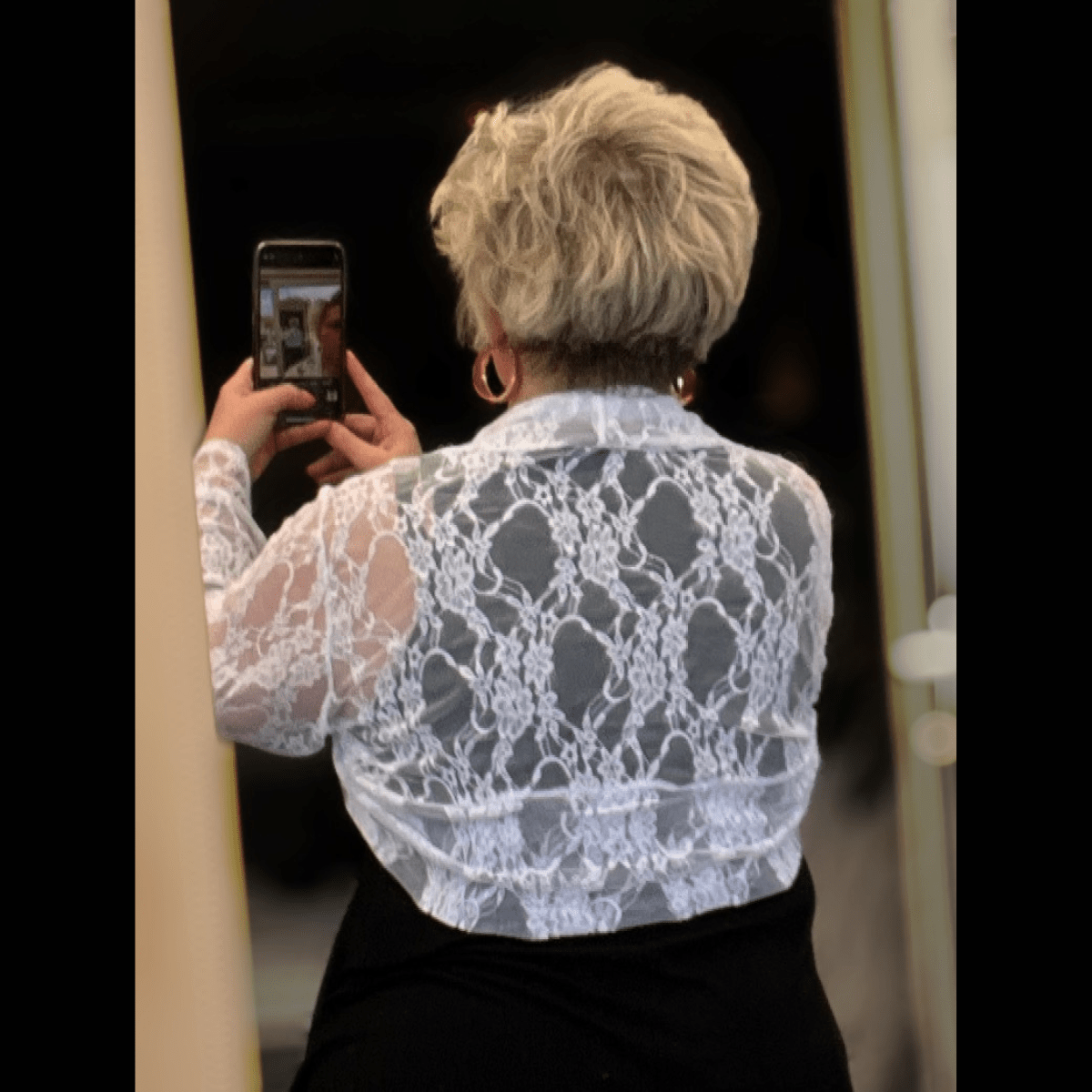 LONG SLEEVE PRETTY LACE CROP BOLERO SHRUG - FullFab
