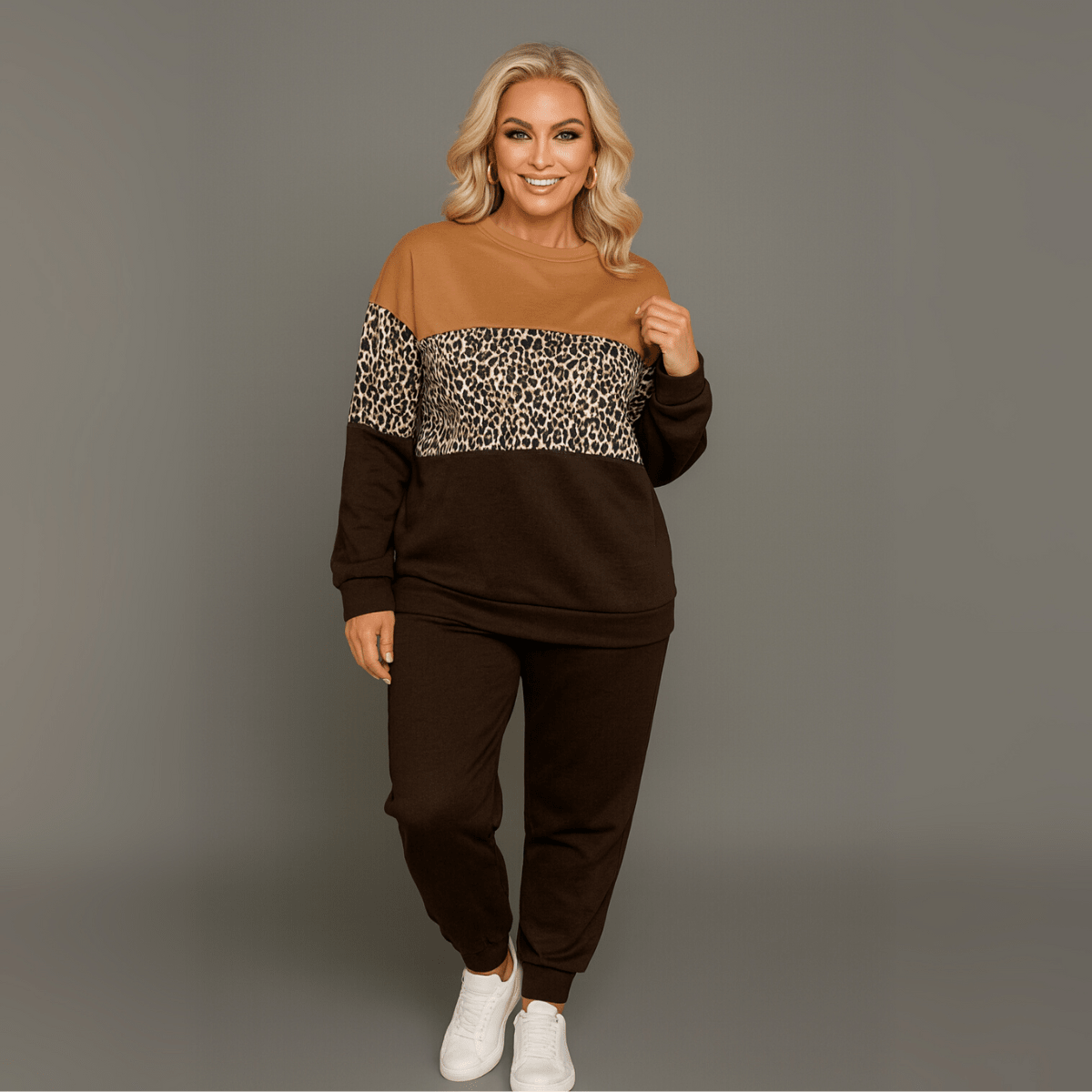 Tracksuit with Straight Leopard Panels - FullFab