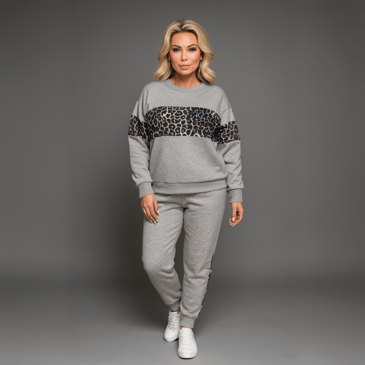 Tracksuit with Straight Leopard Panels - FullFab