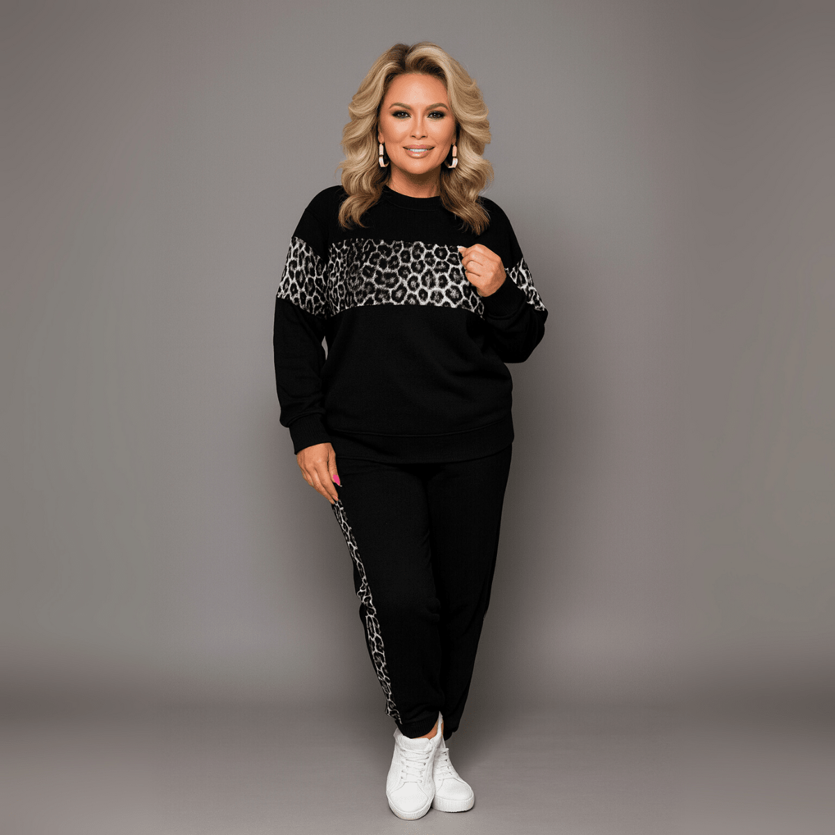 Tracksuit with Straight Leopard Panels - FullFab