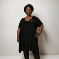 LONG HANKY HEM TOP WITH FLUFFY PAW - FullFab