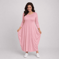 Long Sleeve Calf Length Dress - FullFab