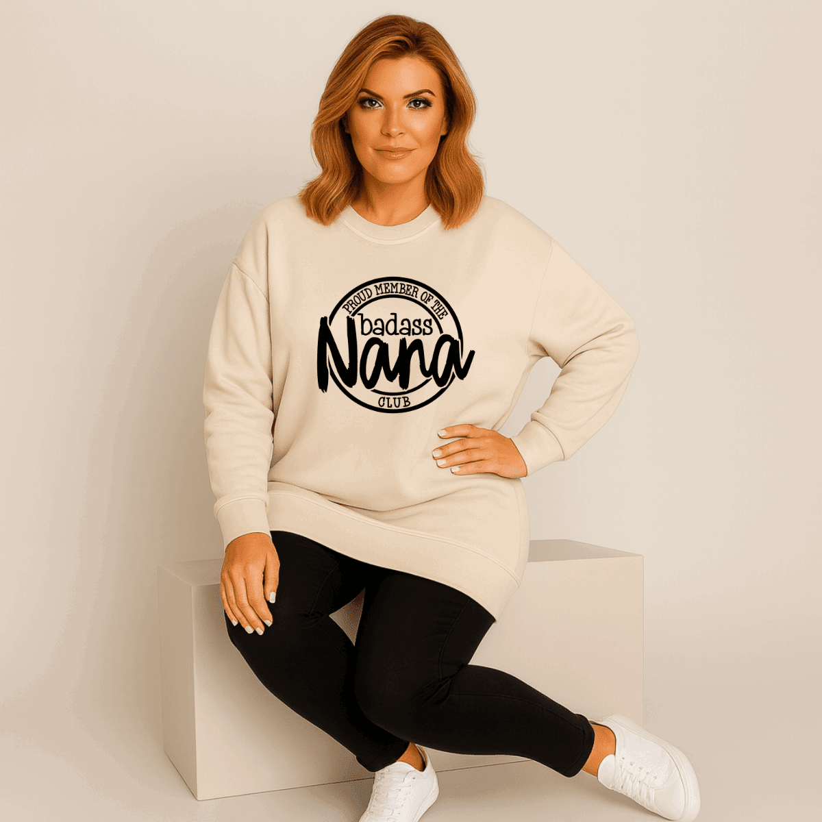 Member of The Bad Ass Nana Club Long Sweatshirt - FullFab