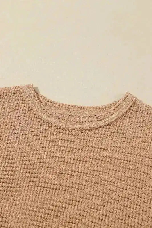 Moss Green Textured Knit Top | Plus Size Long Sleeve - FullFab