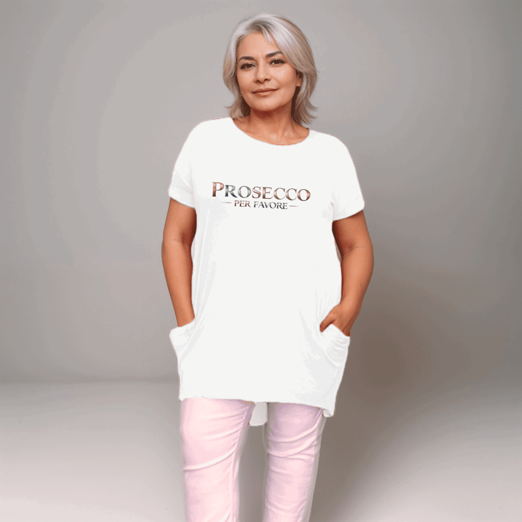 “Prosecco Per Favore” Long-Pocket T-Shirt - FullFab