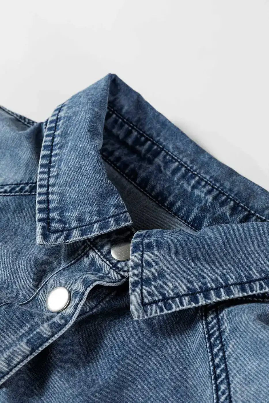 Raw Hem Oversized Denim Shirt Dress Women UK - FullFab