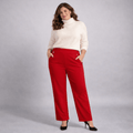 Wide Leg Trousers with Feature Button Pockets - FullFab