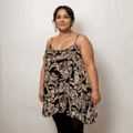 ROCKTHOSECURVES PAISLEY CAMI VEST SWING TOP WITH HANKY HEM - FullFab