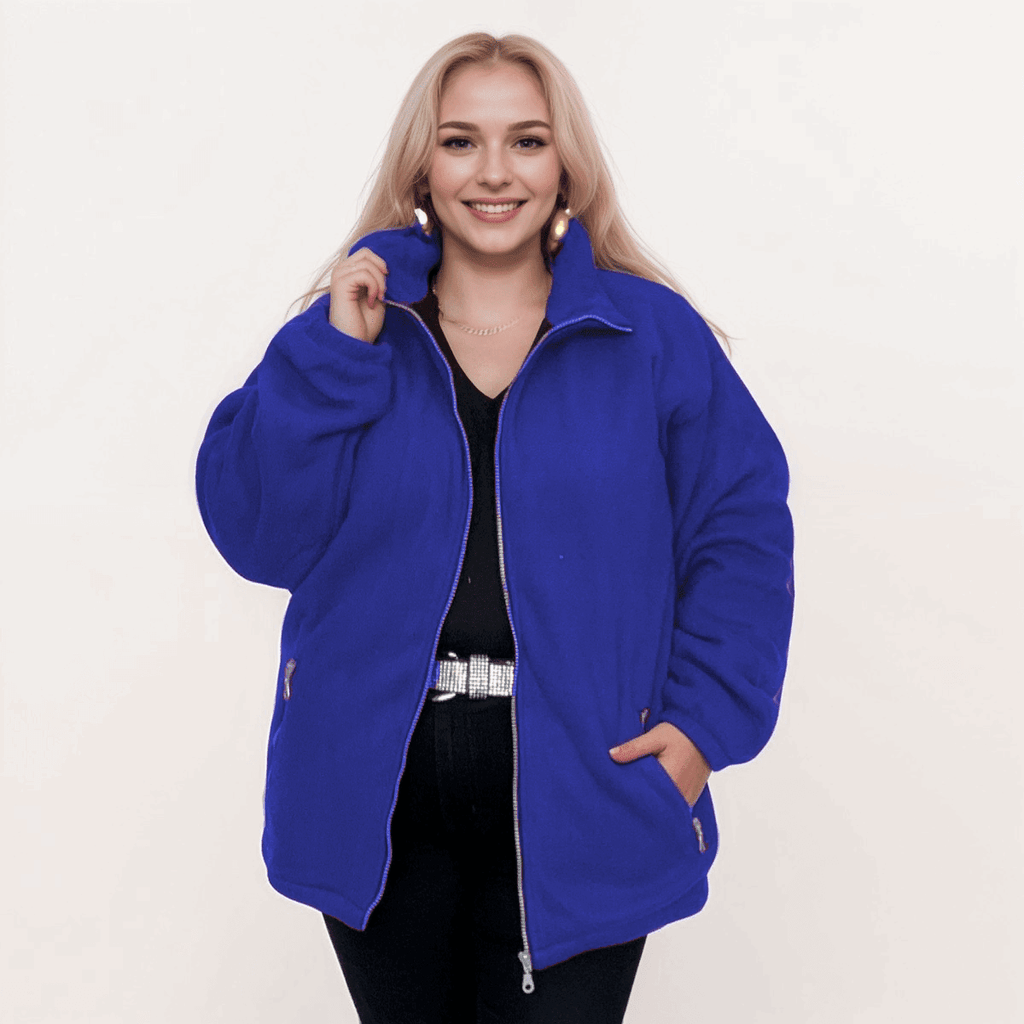 ROCKTHOSECURVES ZIP UP LONG SLEEVE THICK POLAR FLEECE JACKET - FullFab