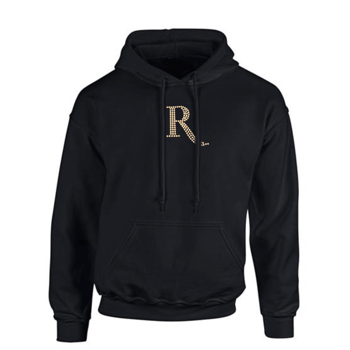 Signature Silver Diamante “R” Cotton Hoodie - FullFab