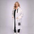Dipped Hem Long Length Lined Rain Mac with Hood