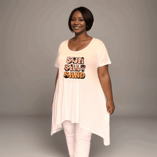 Sun Sand Salt Hanky Hem Swing Top - FullFab