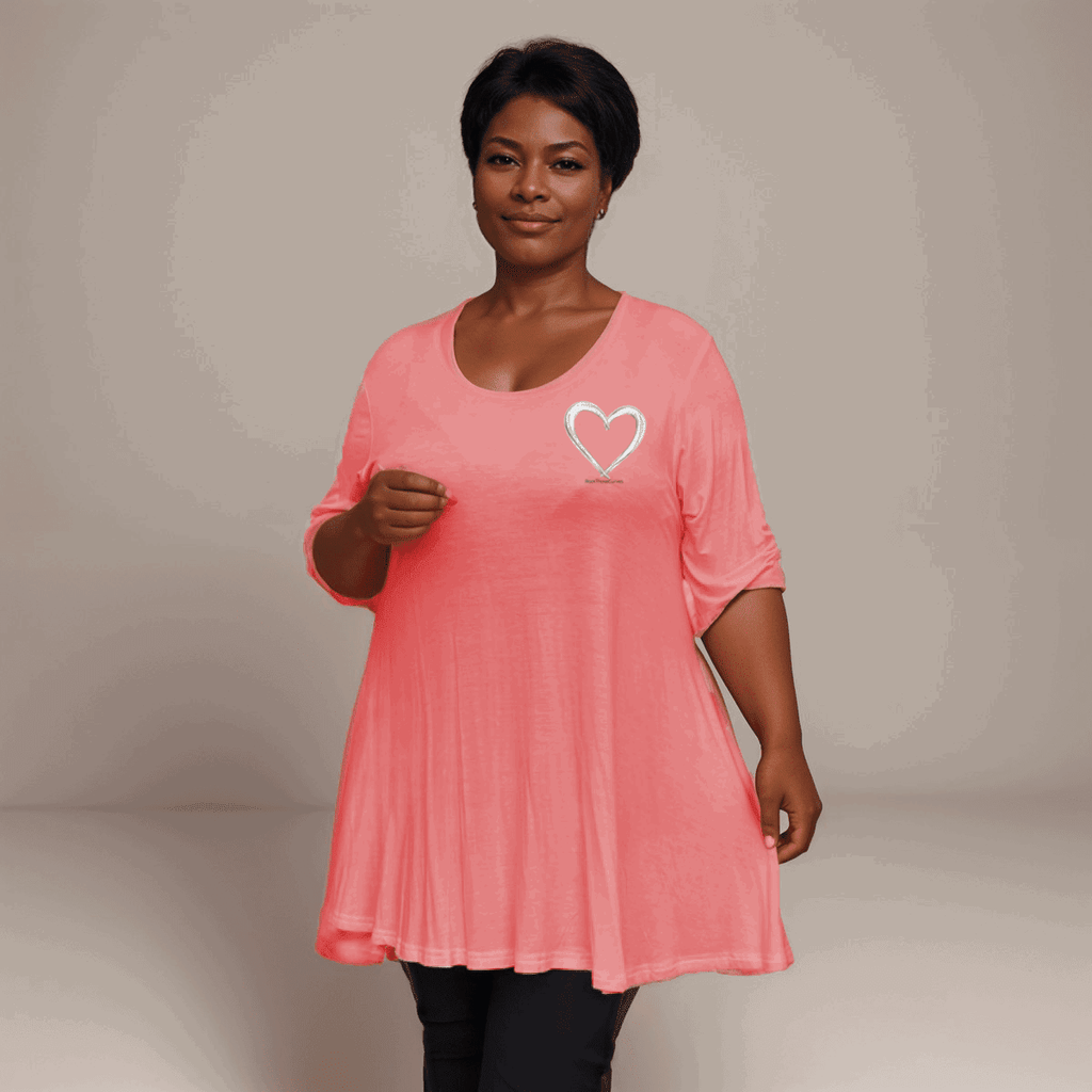 SWING TOP WITH HEART MOTIF - FullFab