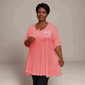 SWING TOP WITH HEART MOTIF - FullFab