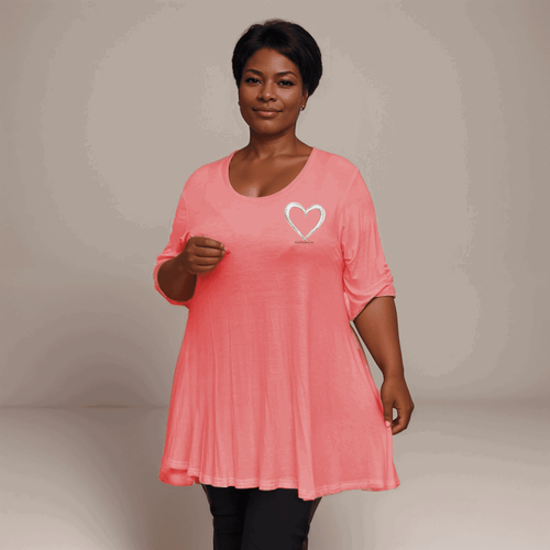 SWING TOP WITH HEART MOTIF - FullFab