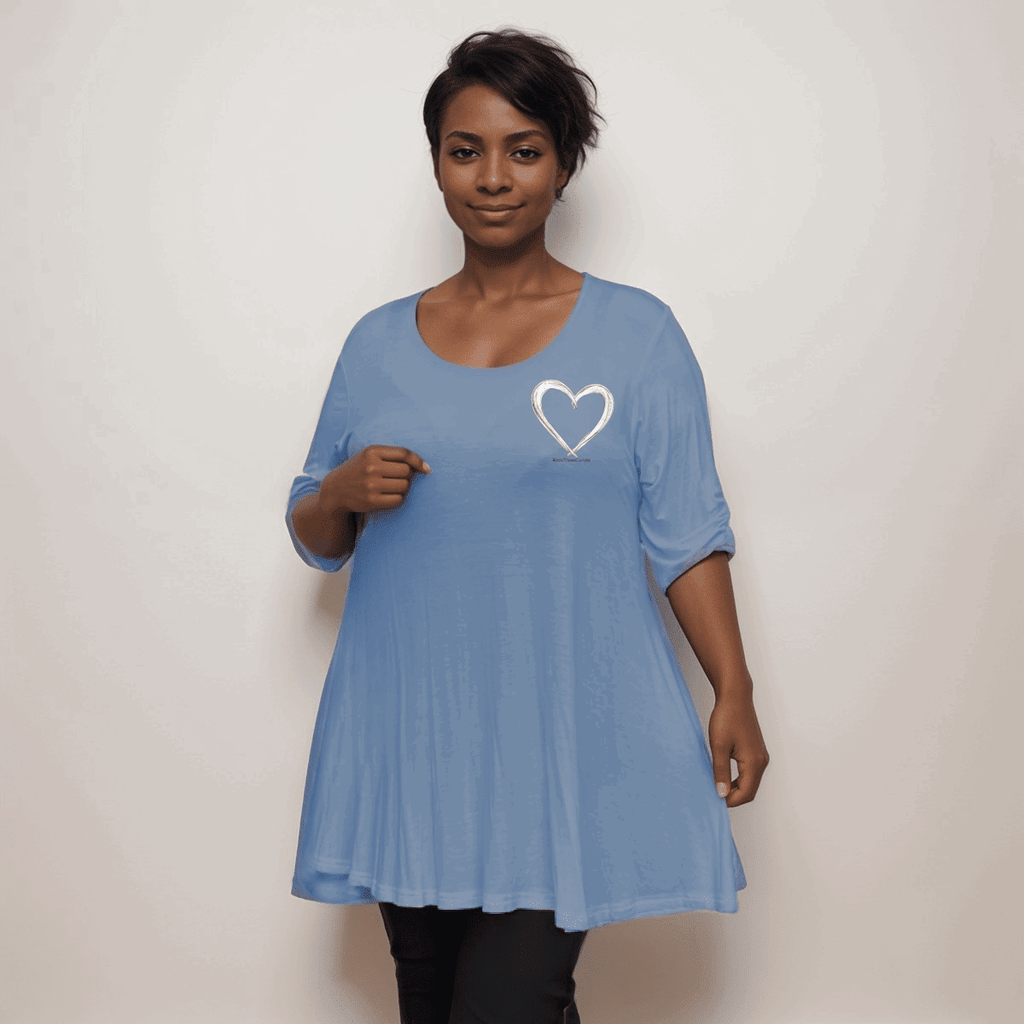 SWING TOP WITH HEART MOTIF - FullFab
