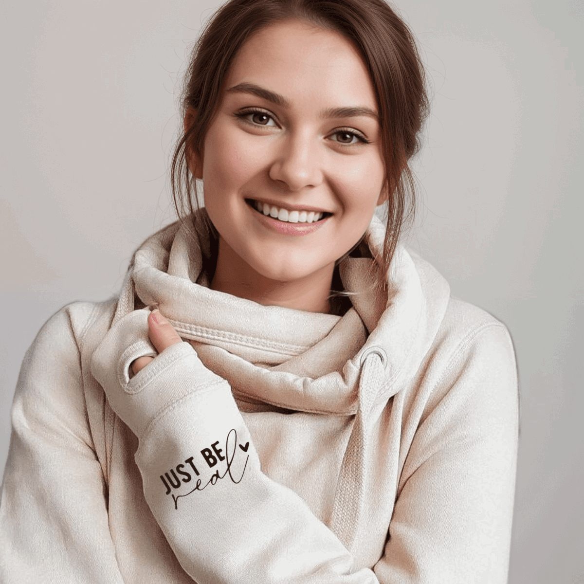 “You Don’t Have to Be Perfect” Cowl-Neck Hoodie - FullFab
